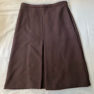 Bottega Veneta Box Pleat Midi woollen skirt Navy Blue